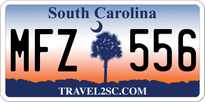 SC license plate MFZ556