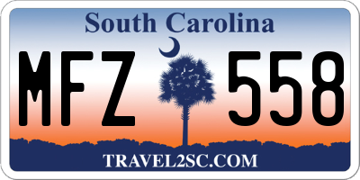 SC license plate MFZ558