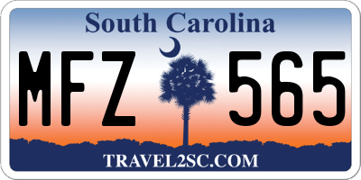 SC license plate MFZ565