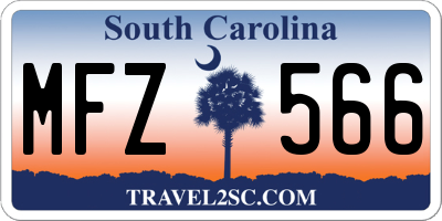 SC license plate MFZ566