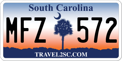 SC license plate MFZ572
