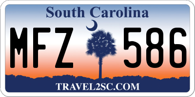 SC license plate MFZ586
