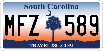 SC license plate MFZ589