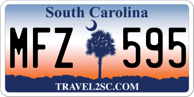 SC license plate MFZ595