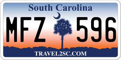 SC license plate MFZ596