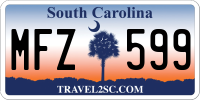 SC license plate MFZ599