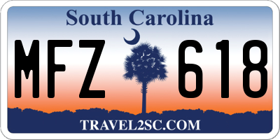 SC license plate MFZ618
