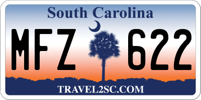 SC license plate MFZ622