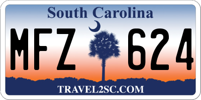 SC license plate MFZ624