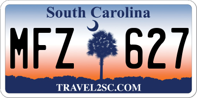 SC license plate MFZ627