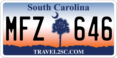 SC license plate MFZ646