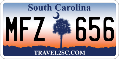 SC license plate MFZ656
