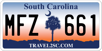 SC license plate MFZ661