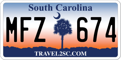 SC license plate MFZ674