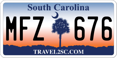 SC license plate MFZ676