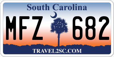 SC license plate MFZ682