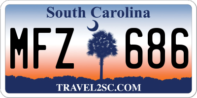 SC license plate MFZ686