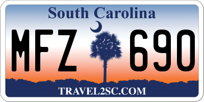 SC license plate MFZ690