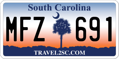 SC license plate MFZ691