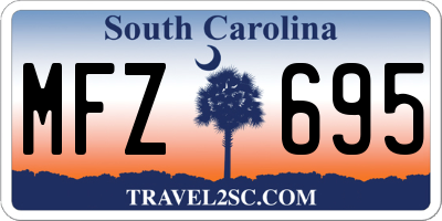 SC license plate MFZ695