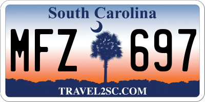 SC license plate MFZ697