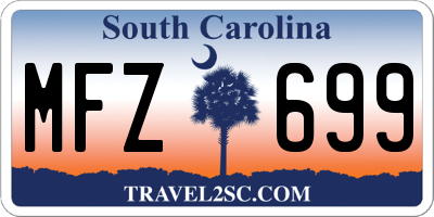 SC license plate MFZ699