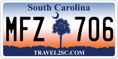 SC license plate MFZ706