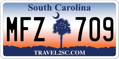SC license plate MFZ709