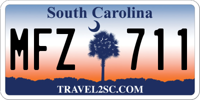 SC license plate MFZ711
