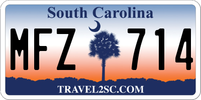 SC license plate MFZ714