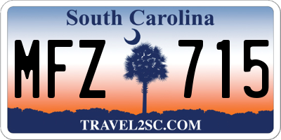 SC license plate MFZ715