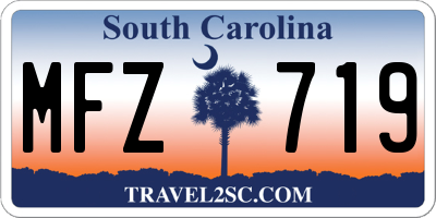 SC license plate MFZ719