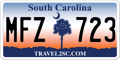 SC license plate MFZ723