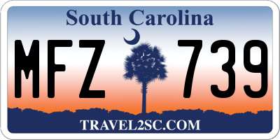 SC license plate MFZ739