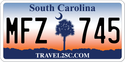 SC license plate MFZ745