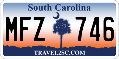 SC license plate MFZ746