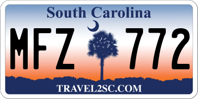 SC license plate MFZ772