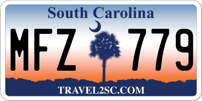 SC license plate MFZ779