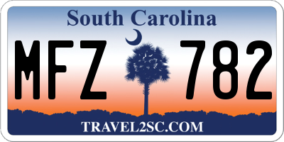 SC license plate MFZ782