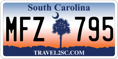 SC license plate MFZ795