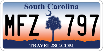 SC license plate MFZ797