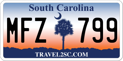 SC license plate MFZ799
