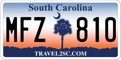 SC license plate MFZ810