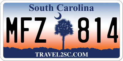 SC license plate MFZ814
