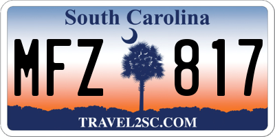 SC license plate MFZ817