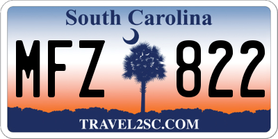 SC license plate MFZ822