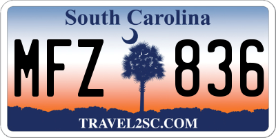 SC license plate MFZ836