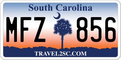 SC license plate MFZ856