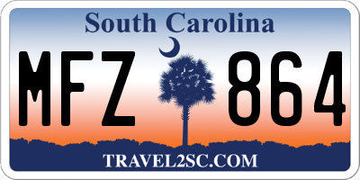 SC license plate MFZ864