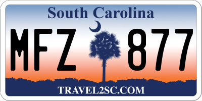 SC license plate MFZ877